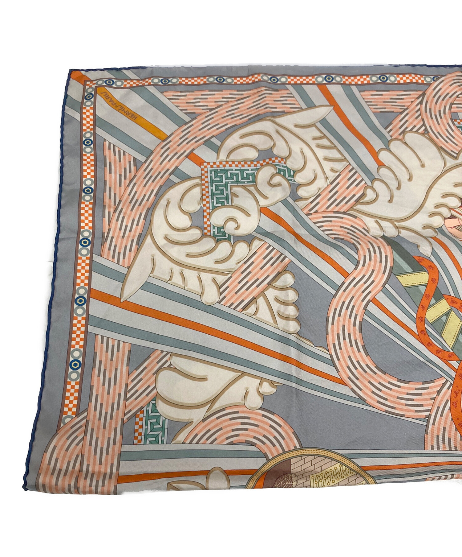 中古・古着通販】HERMES (エルメス) カレ90 ダブルフェイス たいまつの