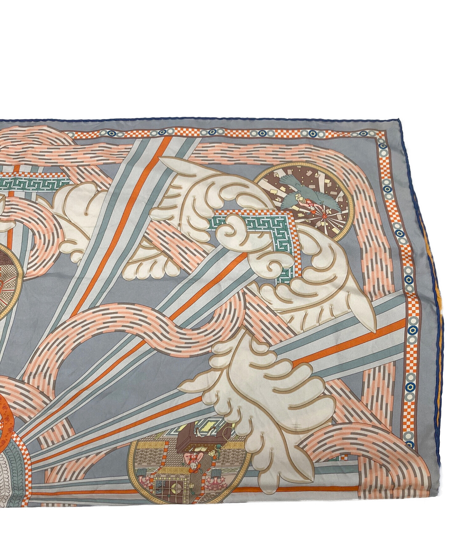 中古・古着通販】HERMES (エルメス) カレ90 ダブルフェイス たいまつの