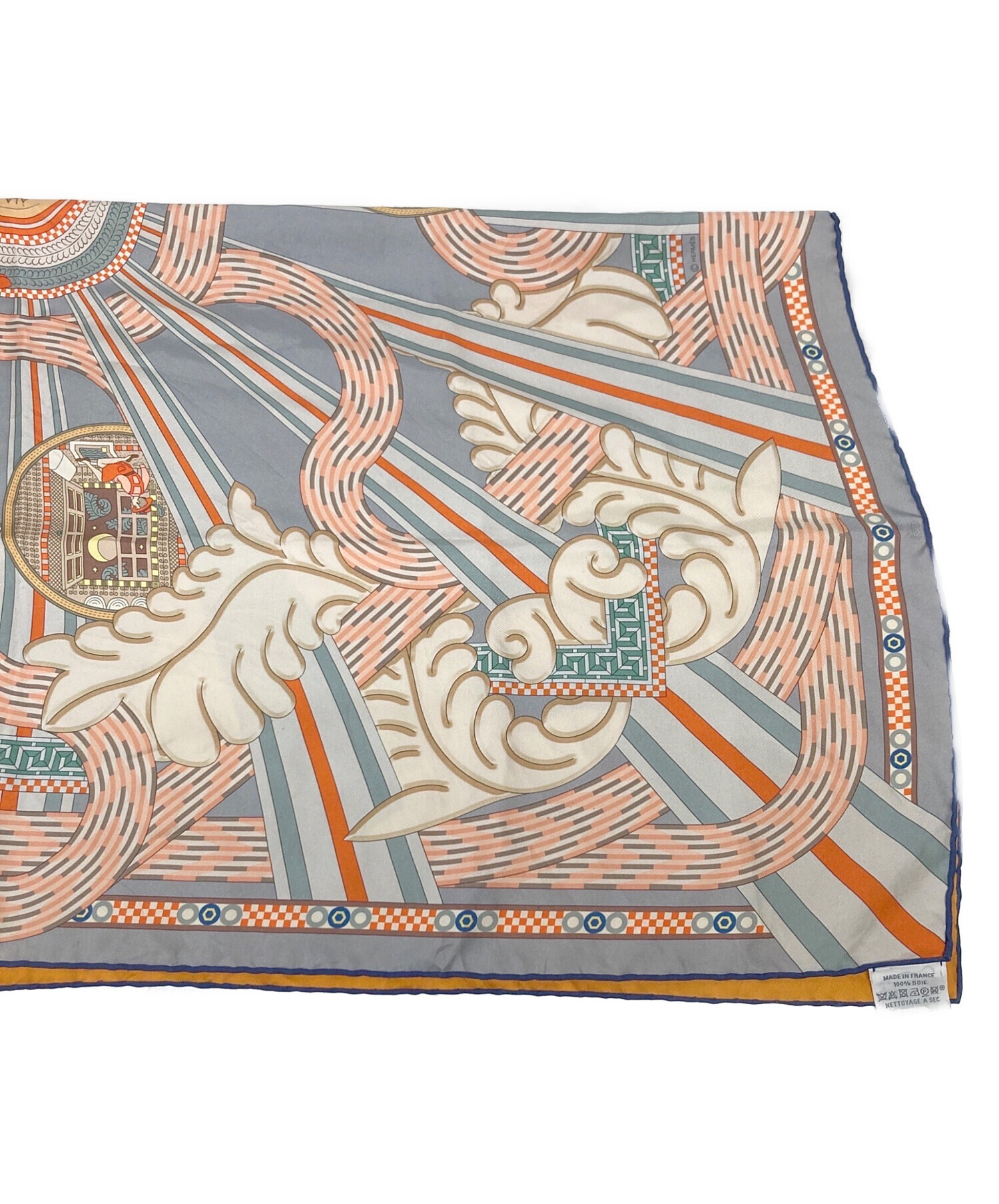 中古・古着通販】HERMES (エルメス) カレ90 ダブルフェイス たいまつの