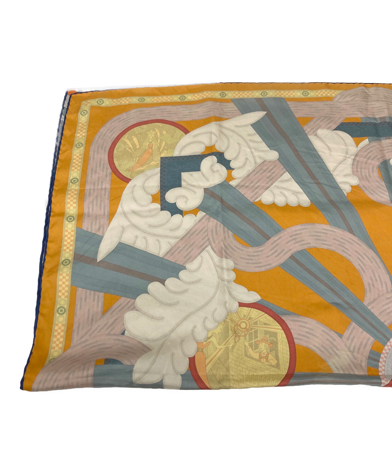 中古・古着通販】HERMES (エルメス) カレ90 ダブルフェイス たいまつの