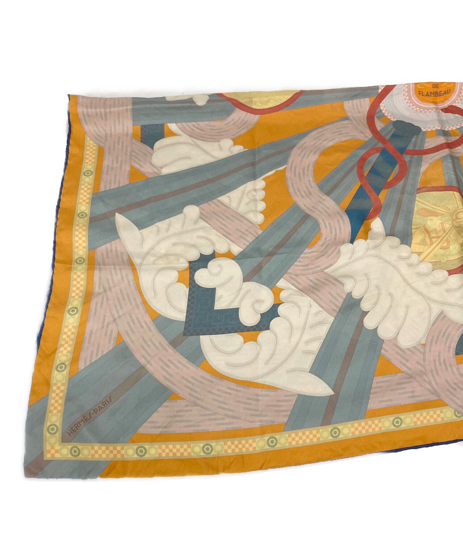 中古・古着通販】HERMES (エルメス) カレ90 ダブルフェイス たいまつの