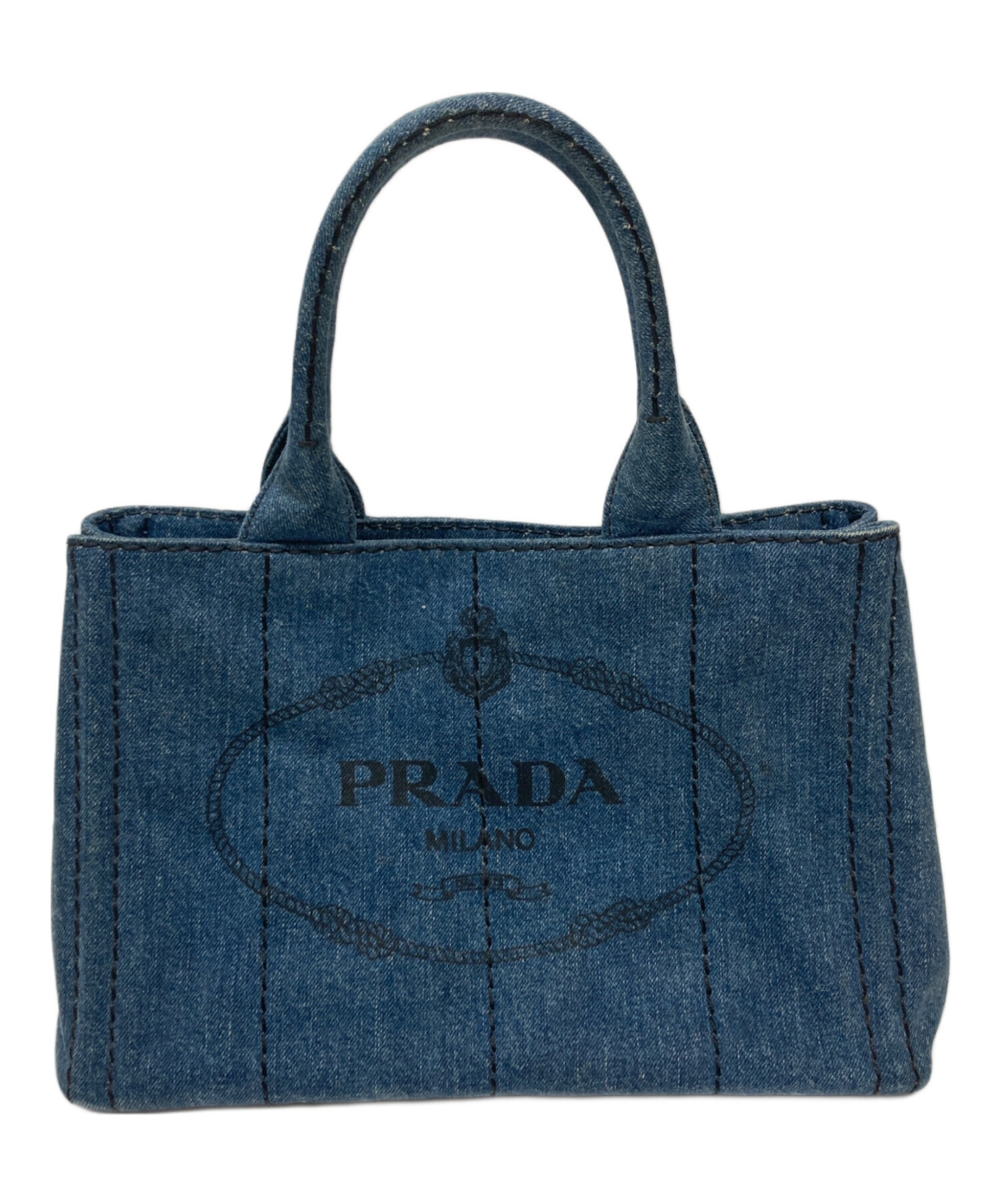 中古・古着通販】PRADA (プラダ) カナパ2WAYトートバッグ ブルー 