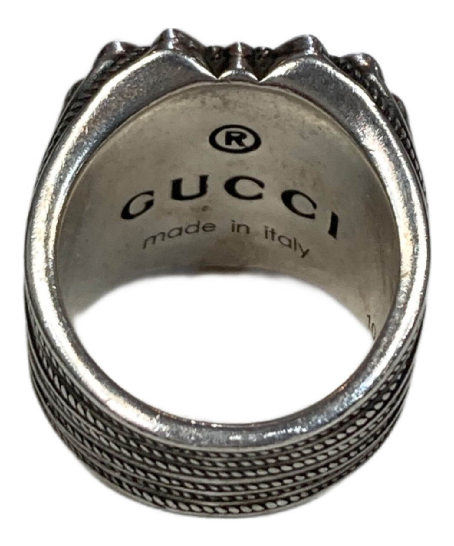 中古・古着通販】GUCCI (グッチ) ハートモチーフリング シルバー 