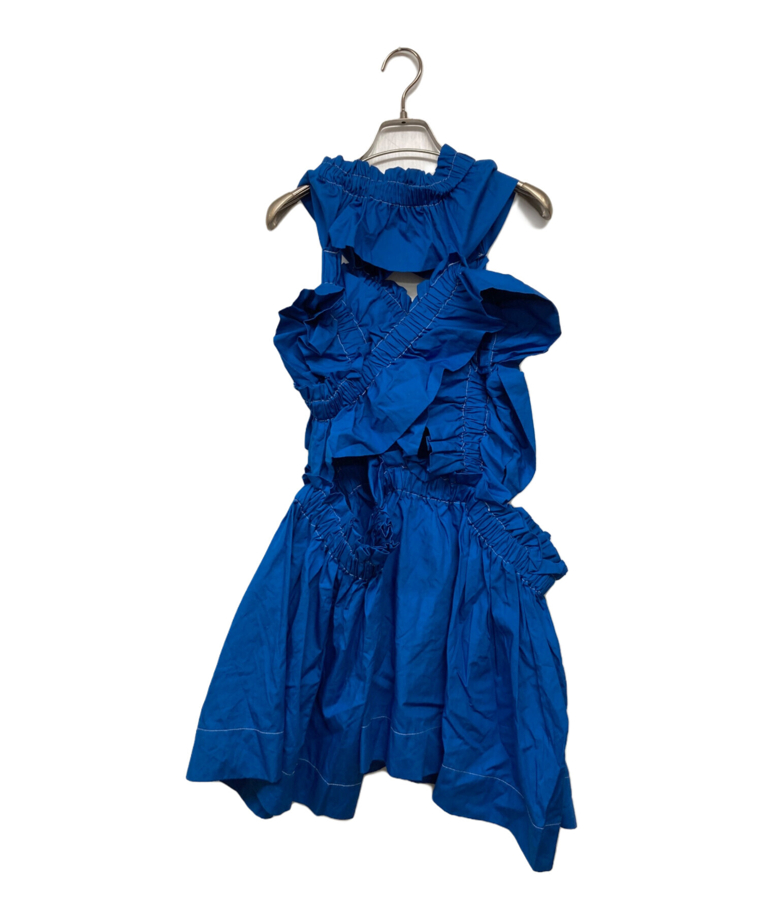 中古・古着通販】HOUGA (ホウガ) kiki frill skirt ブルー サイズ:不明