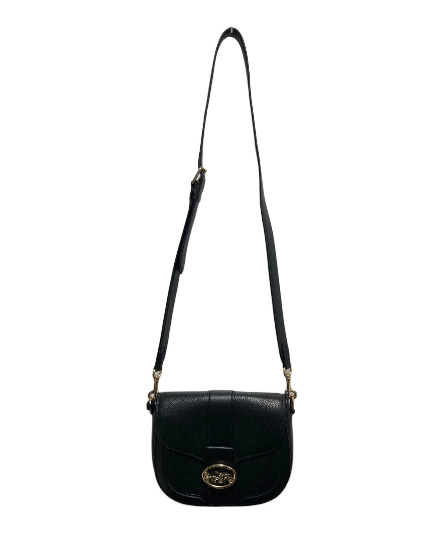 中古・古着通販】COACH (コーチ) ジョージーサドルバッグ ブラック