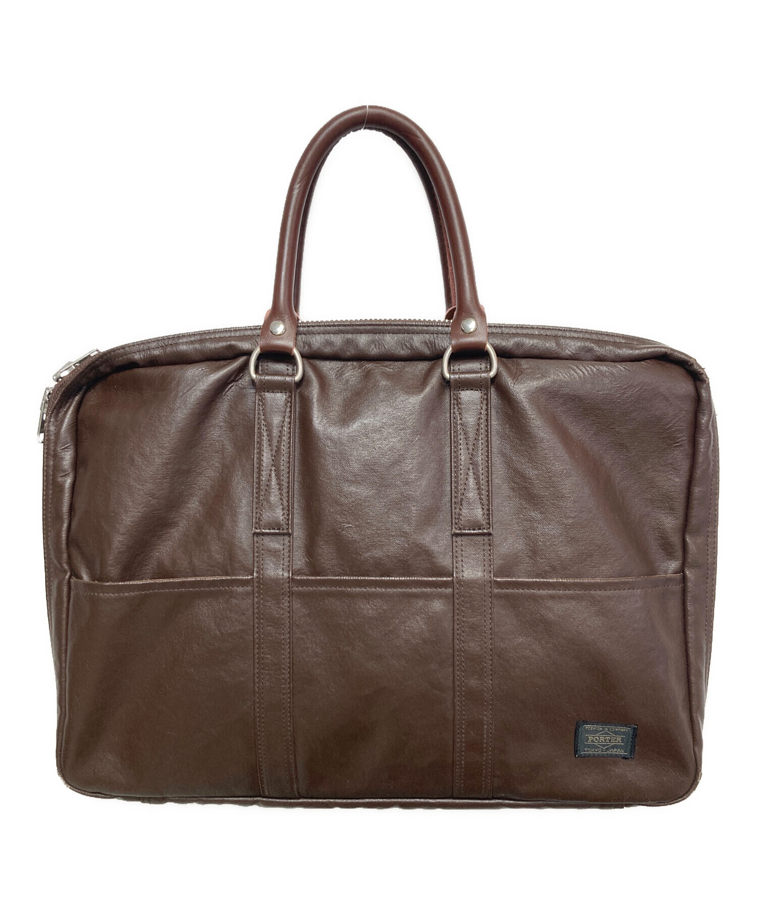 中古・古着通販】PORTER (ポーター) ブリーフケース ブラウン 