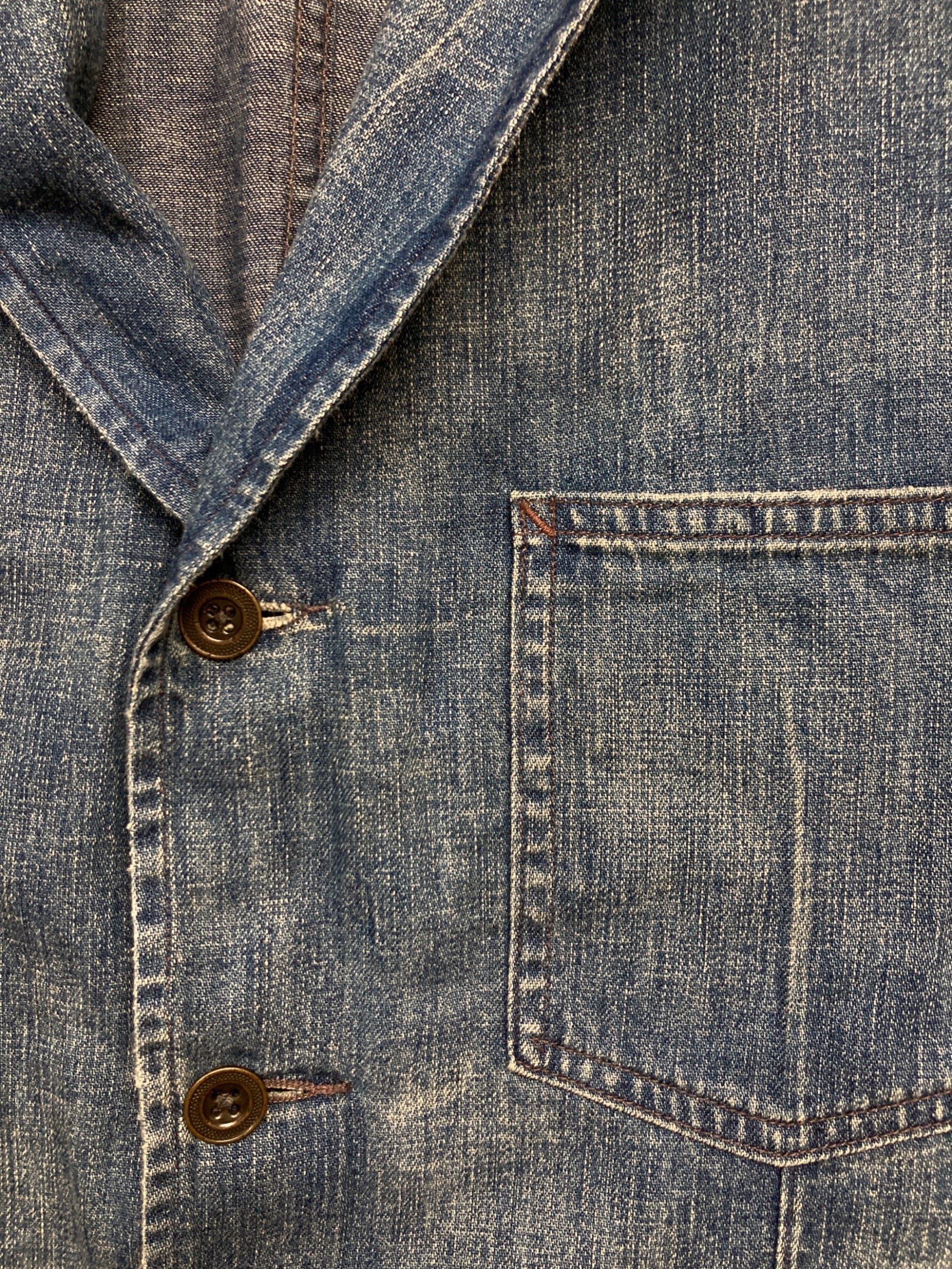 中古・古着通販】RRL (ダブルアールエル) リネン混デニムテーラード