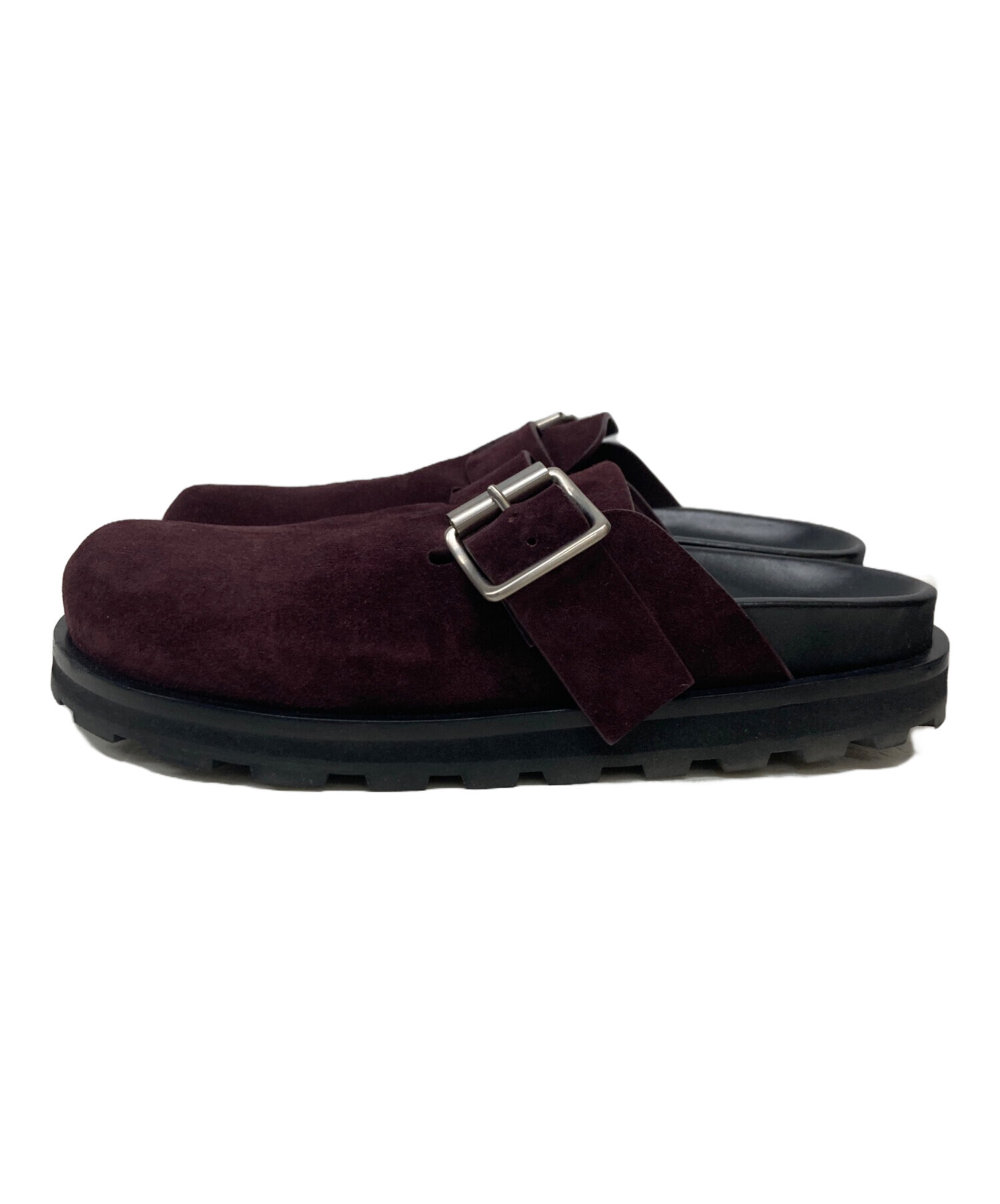 ジルサンダー　JIL SANDER ボルドー　サンダル 中古・古着通販】JIL SANDER+ (ジルサンダープラス) SABOT クロッグ