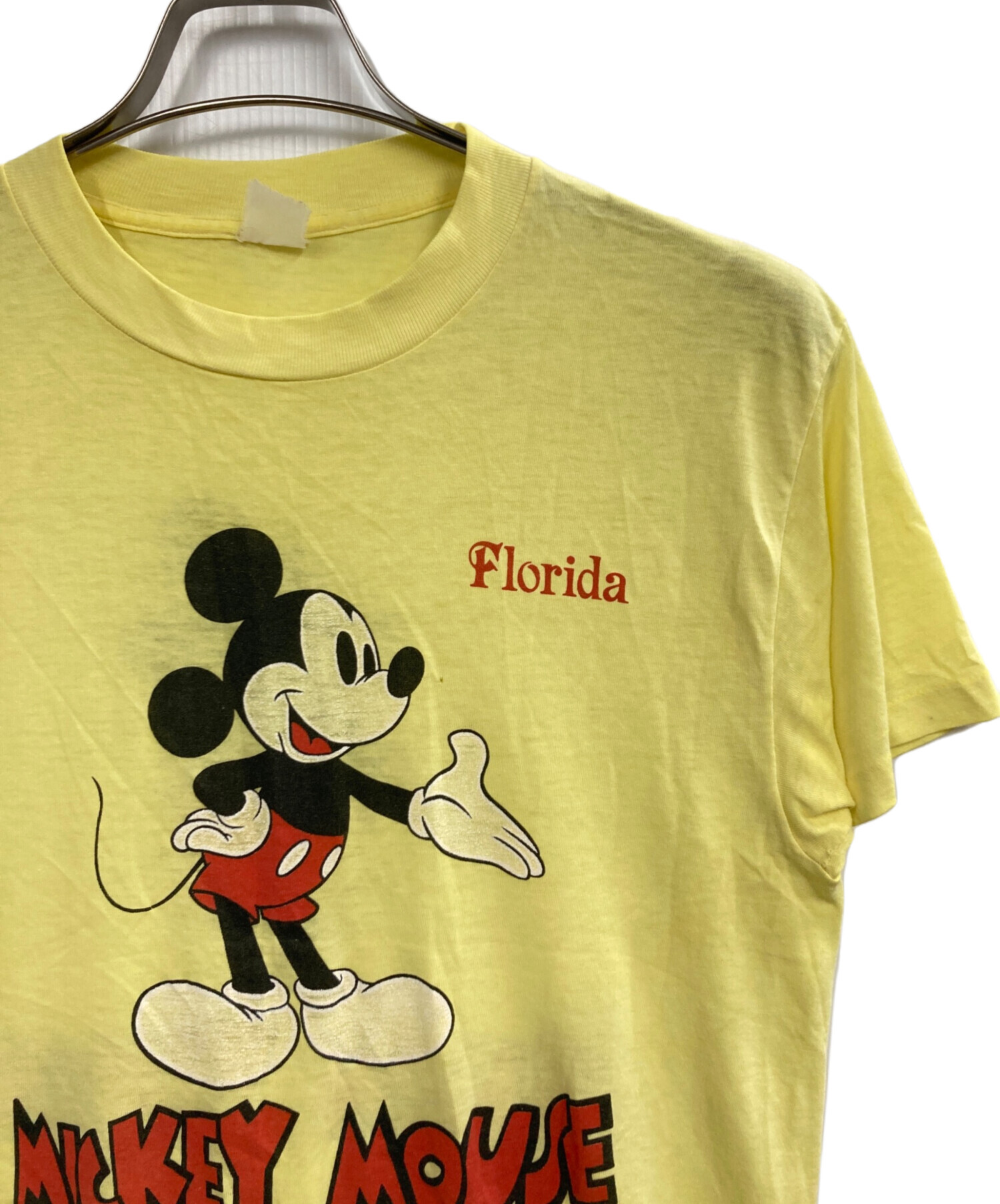 ハワイミッキーマウス　ディズニーヴィンテージTシャツ　イエロー×ブラックL 中古・古着通販】ヴィンテージTシャツ (ヴィンテージTシャツ) ミッキー