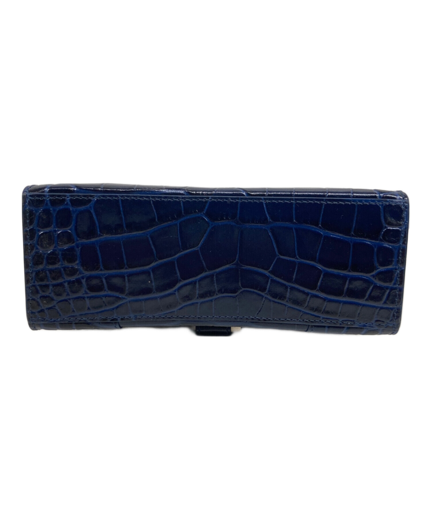 BALENCIAGA バレンシアガ クラッチバッグ  紺 【古着】【中古】【送料無料】 中古・古着通販】BALENCIAGA (バレンシアガ) アワーグラスXS ネイビー