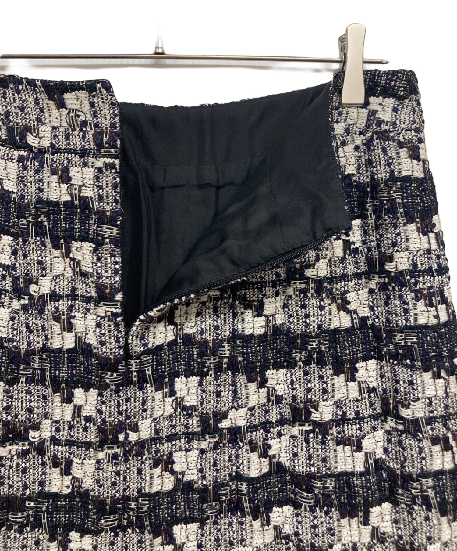 中古・古着通販】CHANEL (シャネル) ツイードスカート アイボリー 