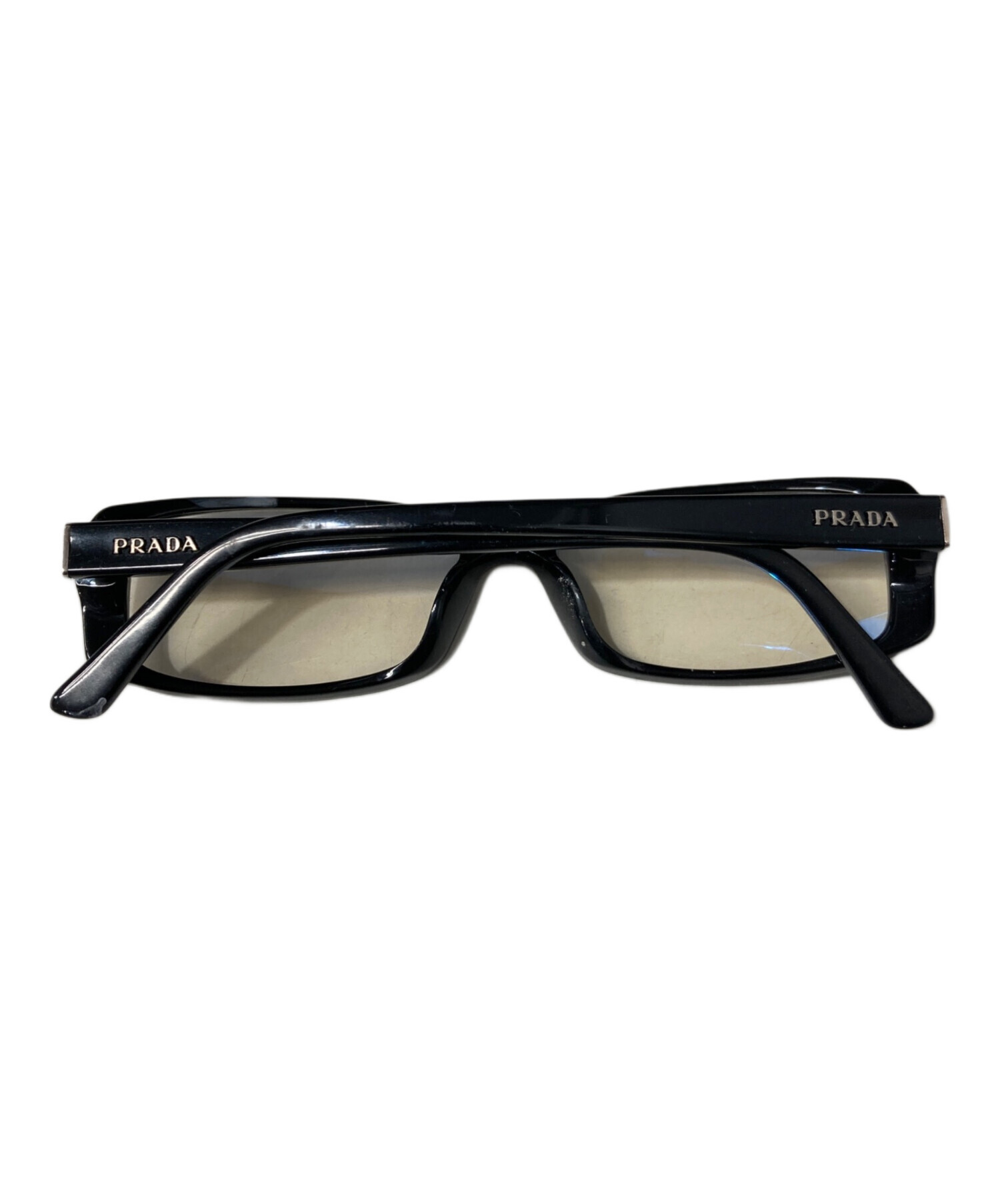 中古・古着通販】PRADA (プラダ) スクエア眼鏡 ブラック サイズ:53□15