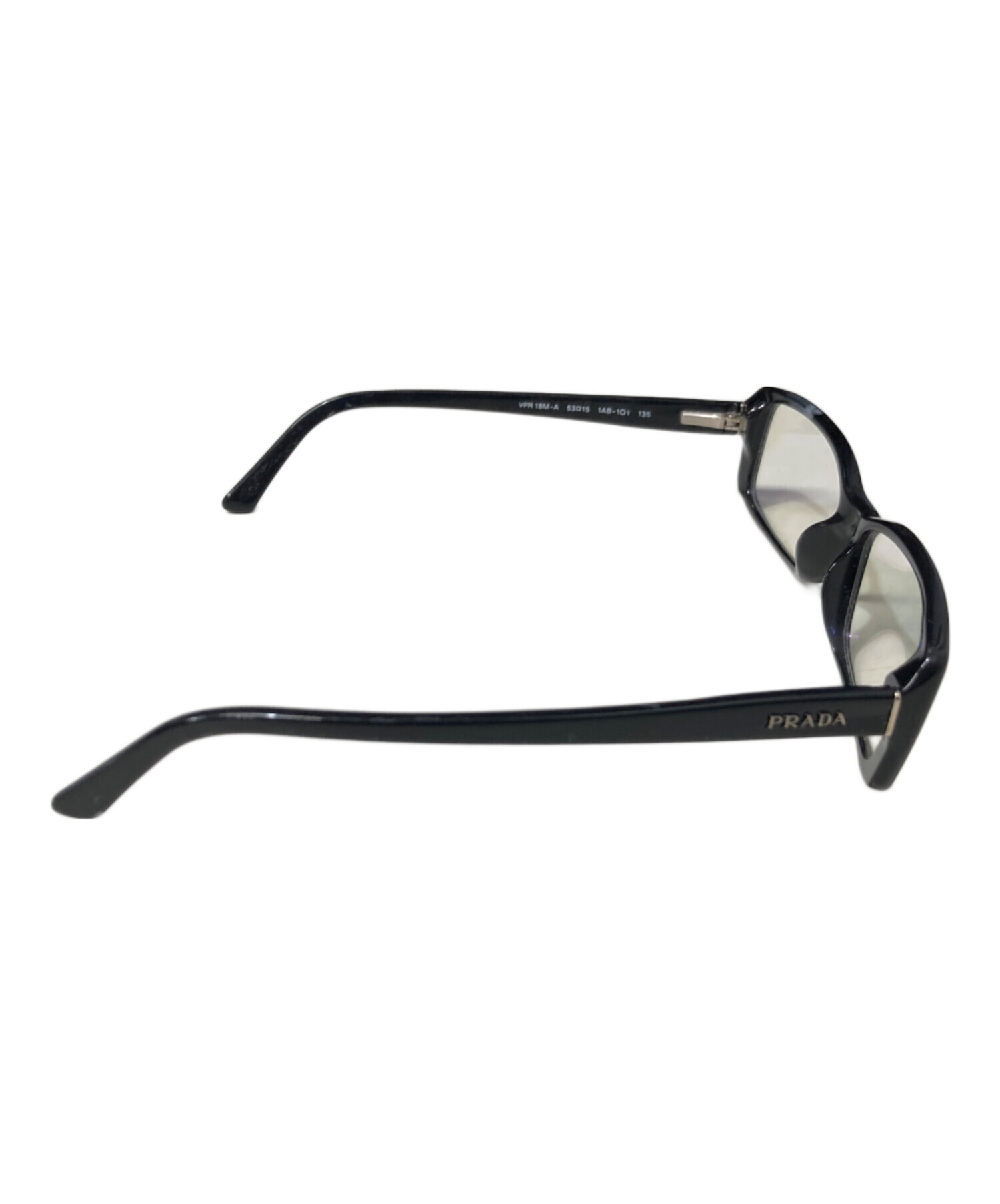中古・古着通販】PRADA (プラダ) スクエア眼鏡 ブラック サイズ:53□15