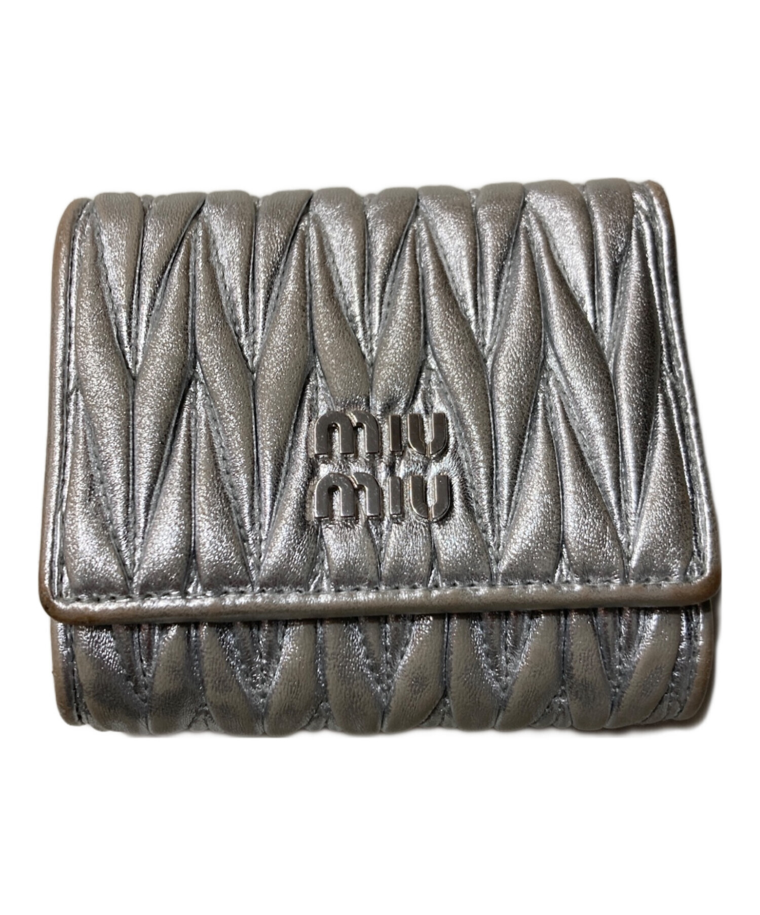 中古・古着通販】MIU MIU (ミュウミュウ) マテラッセ 3つ折り財布 