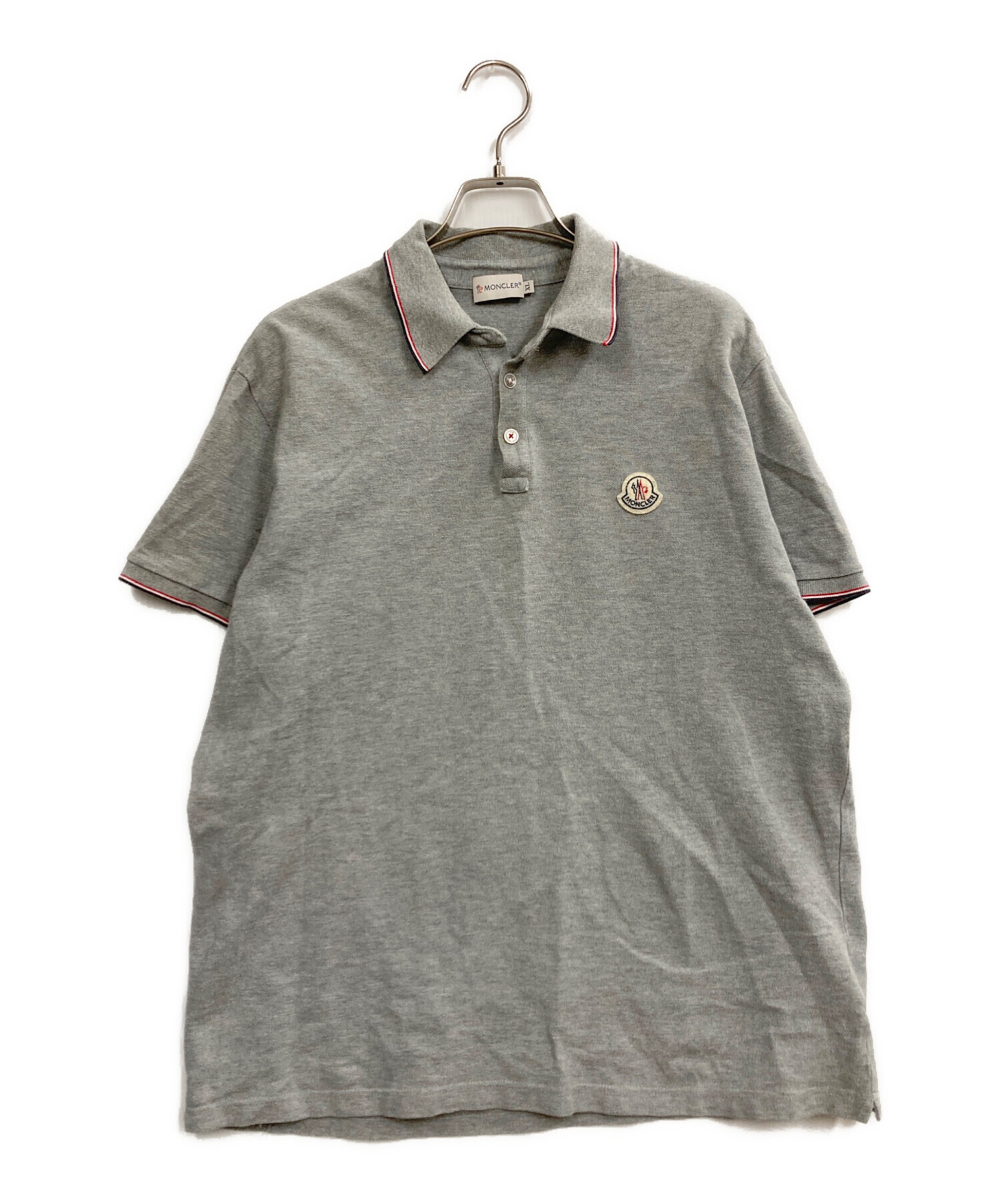 美品　モンクレール ポロシャツ　グレー MONCLER（モンクレール） ポロシャツ MAGLIA POLO MANICA C メンズ
