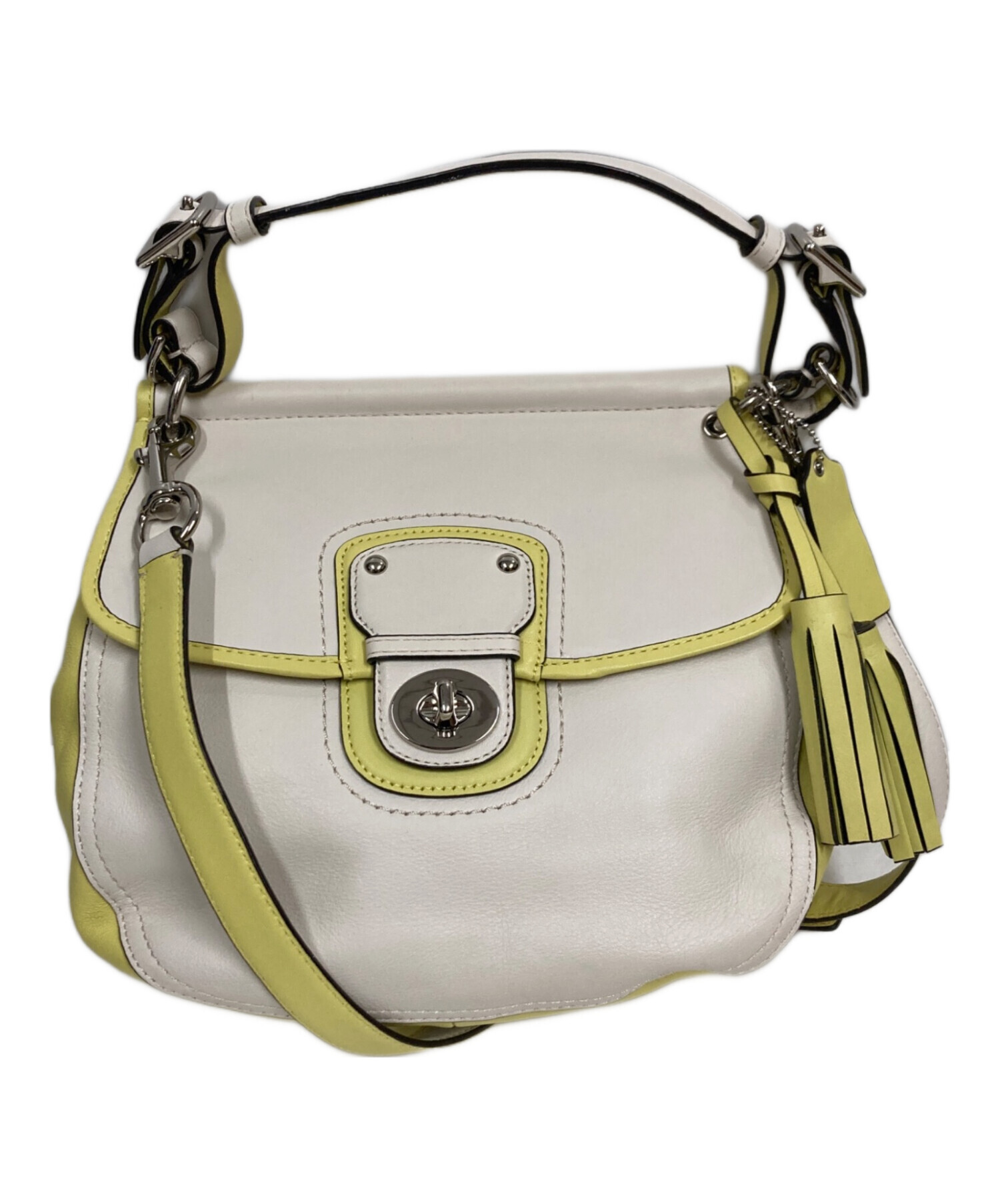 COACH ショルダーバッグ ベージュ/イエロー COACH コーチ ショルダー