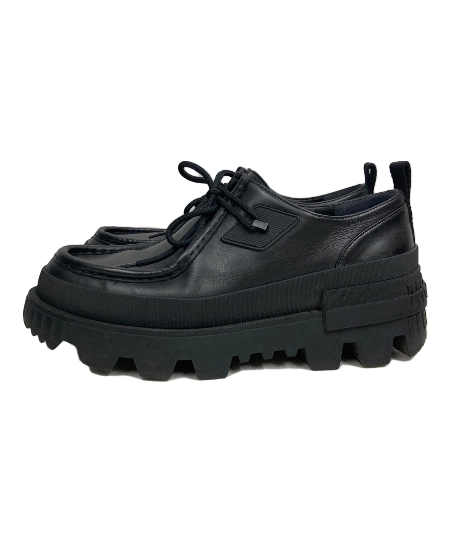 MONCLER ブラック サイズ1Mサイズ 中古・古着通販】MONCLER (モンクレール) MON LOAFERS SHOES ブラック