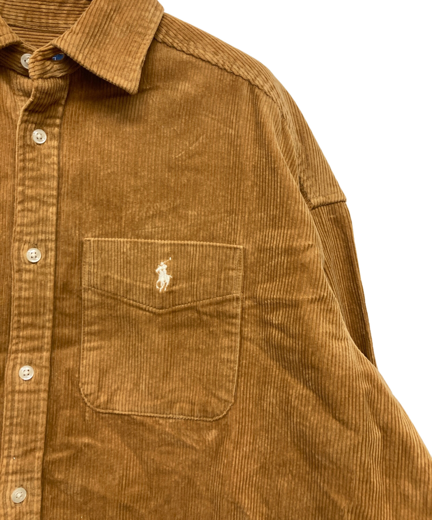 初期 三ツ星タグ RRL オープンカラー コーデュロイ シャツ L ラルフ