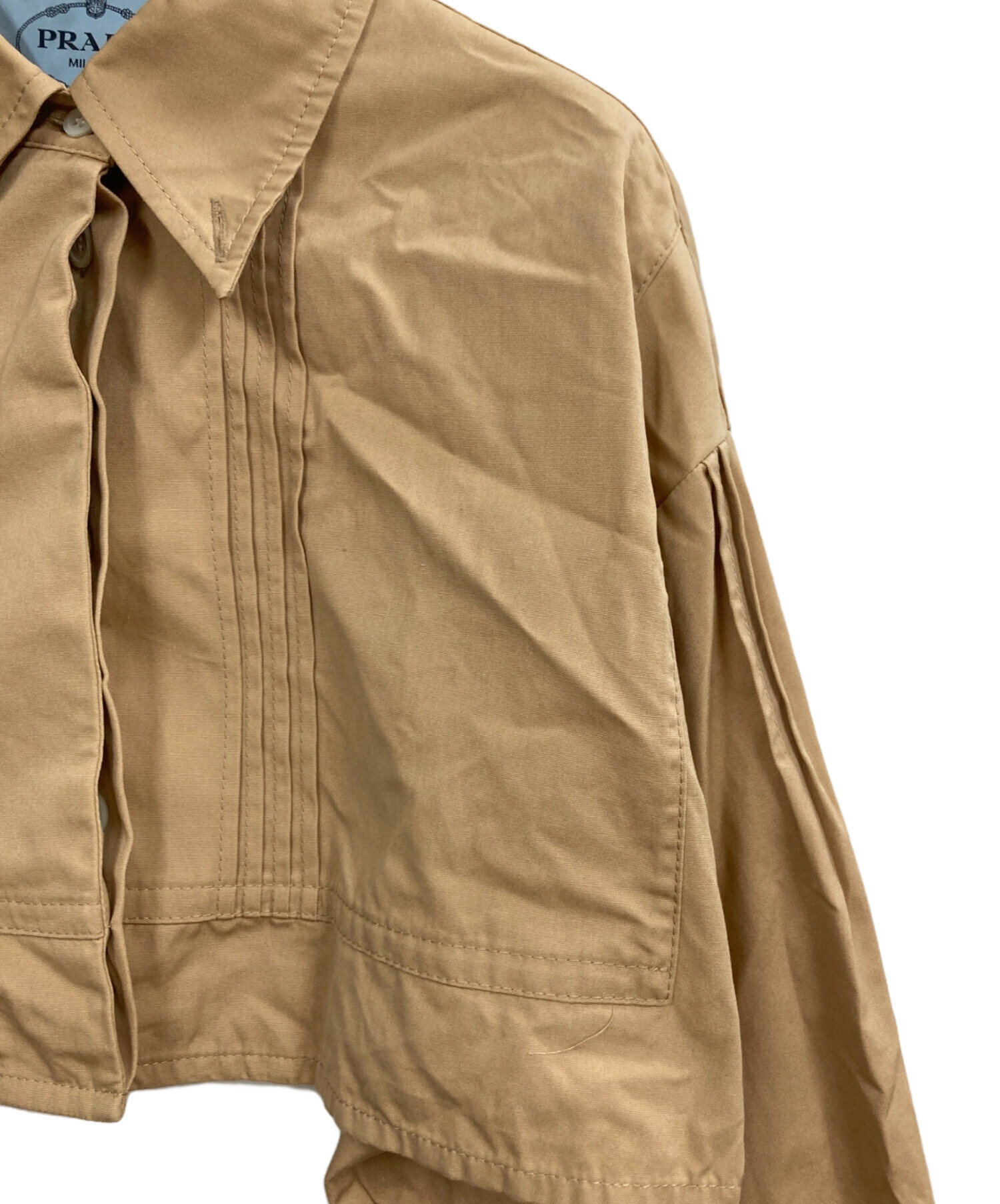PRADA プラダ ブラウス XXL ベージュ 【古着】【中古】【送料無料】 中古・古着通販】PRADA (プラダ) ボウタイブラウス ベージュ サイズ:38
