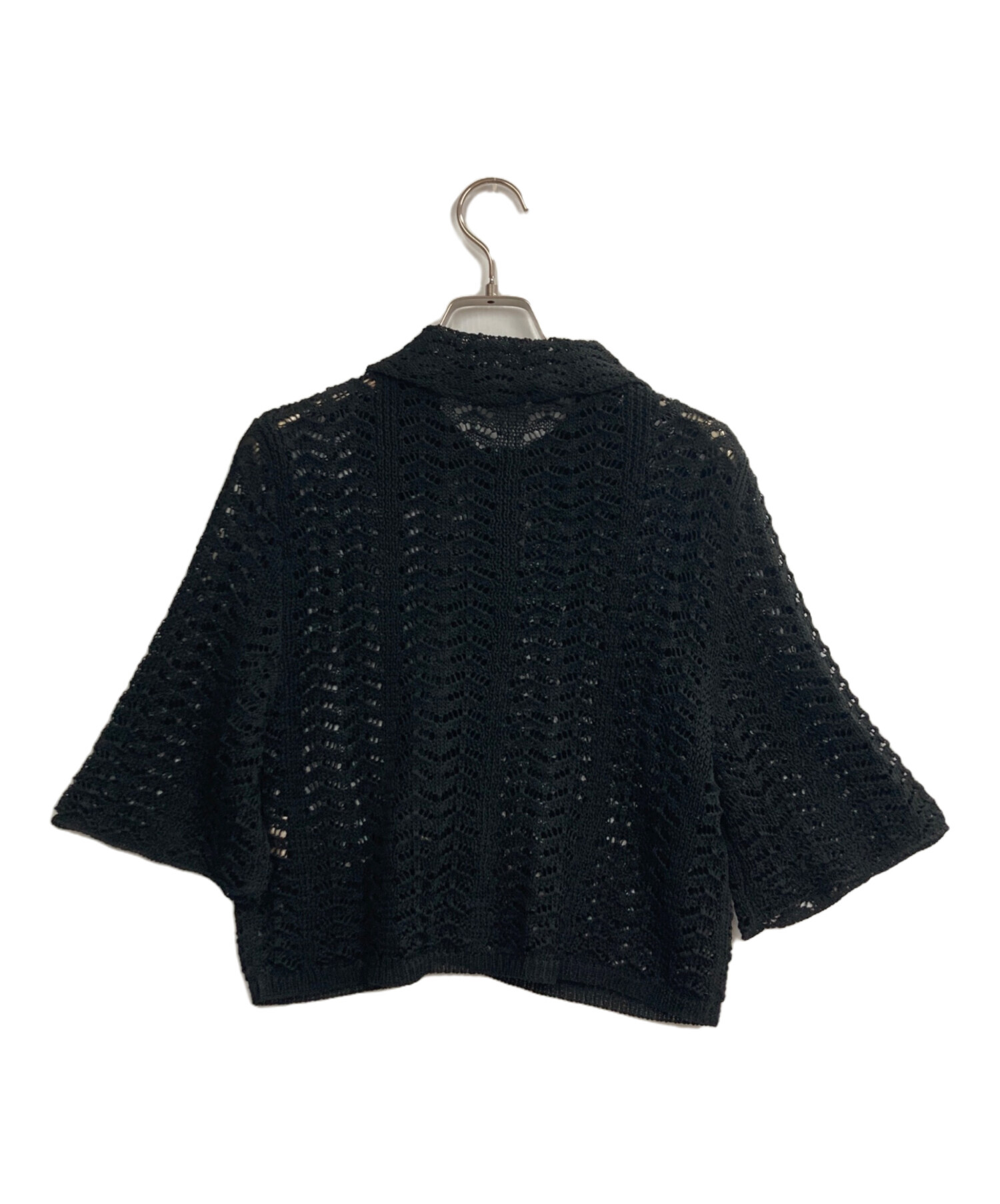 中古・古着通販】TODAYFUL (トゥデイフル) Lace Knit Shirts ブラック 