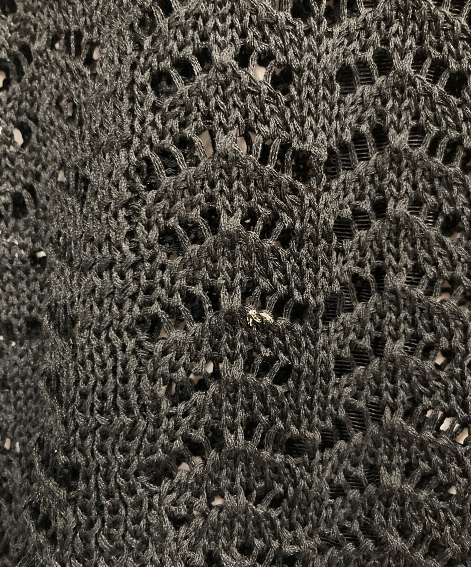 中古・古着通販】TODAYFUL (トゥデイフル) Lace Knit Shirts ブラック 