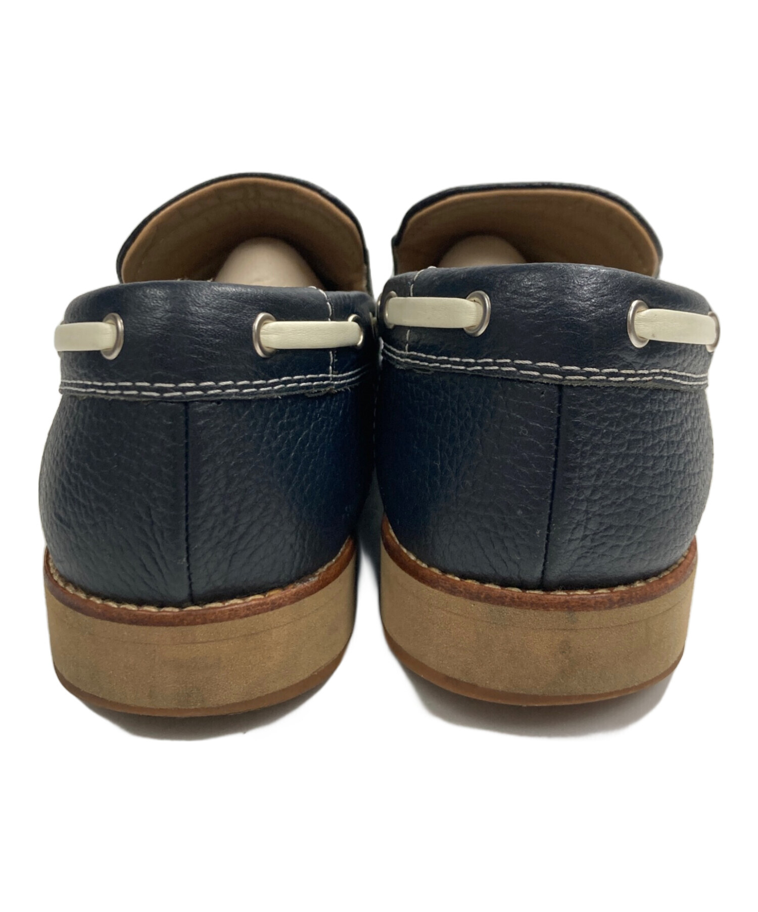 【美品】 BURBERRY バーバリー ビットローファー ダークブルー スエード 中古・古着通販】BURBERRY LONDON (バーバリーロンドン) スクエア