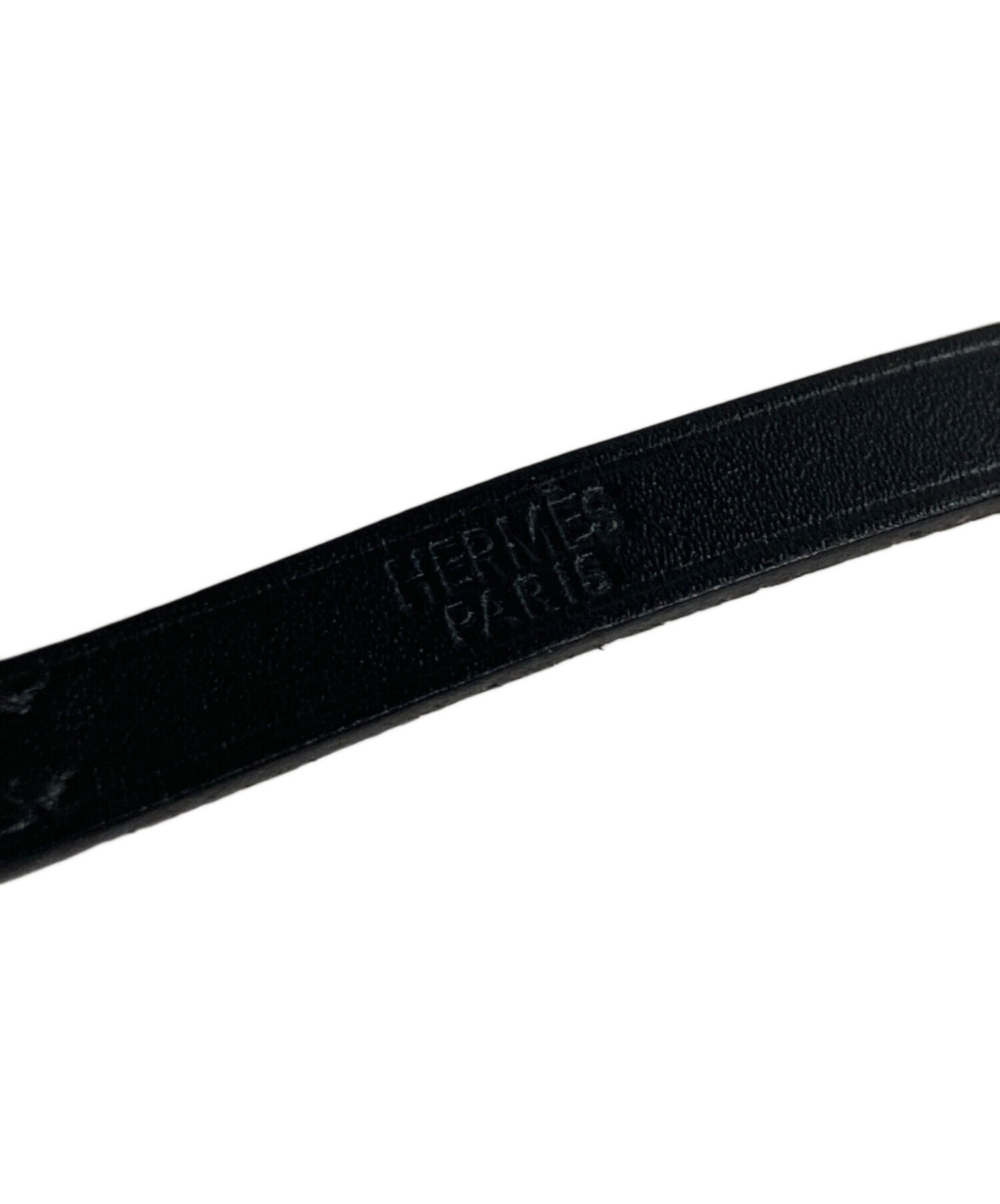 中古・古着通販】HERMES (エルメス) API レザーブレスレット ブラック 