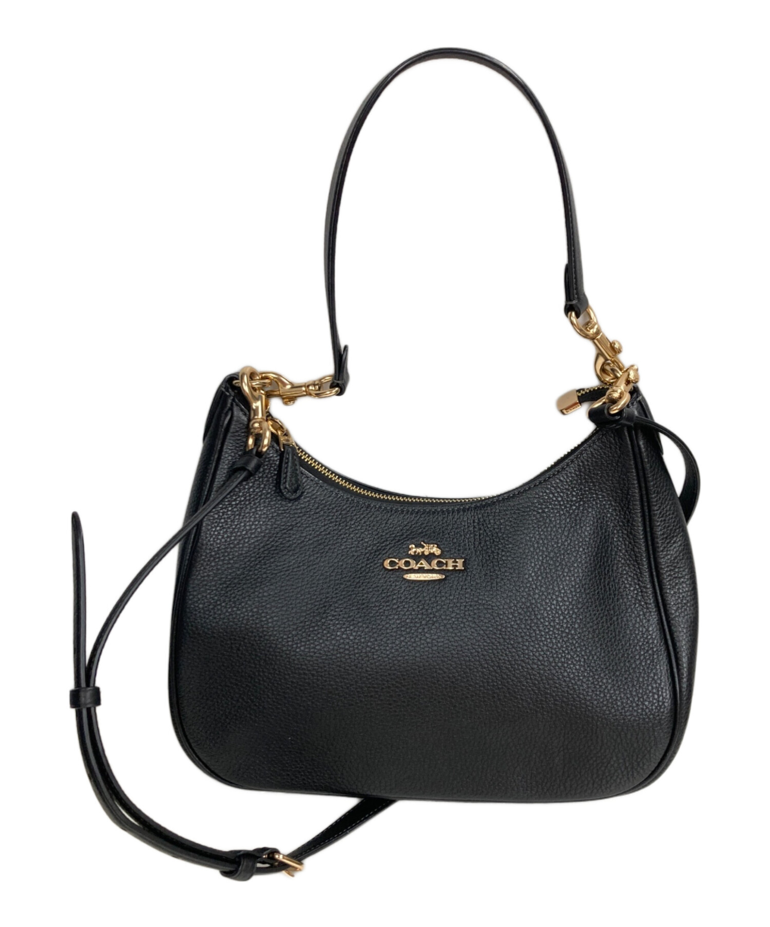 中古・古着通販】COACH (コーチ) テリホーボーバッグ ブラック