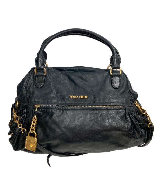 中古・古着通販】MIU MIU (ミュウミュウ) ヴィッテロレザー2WAYバッグ 