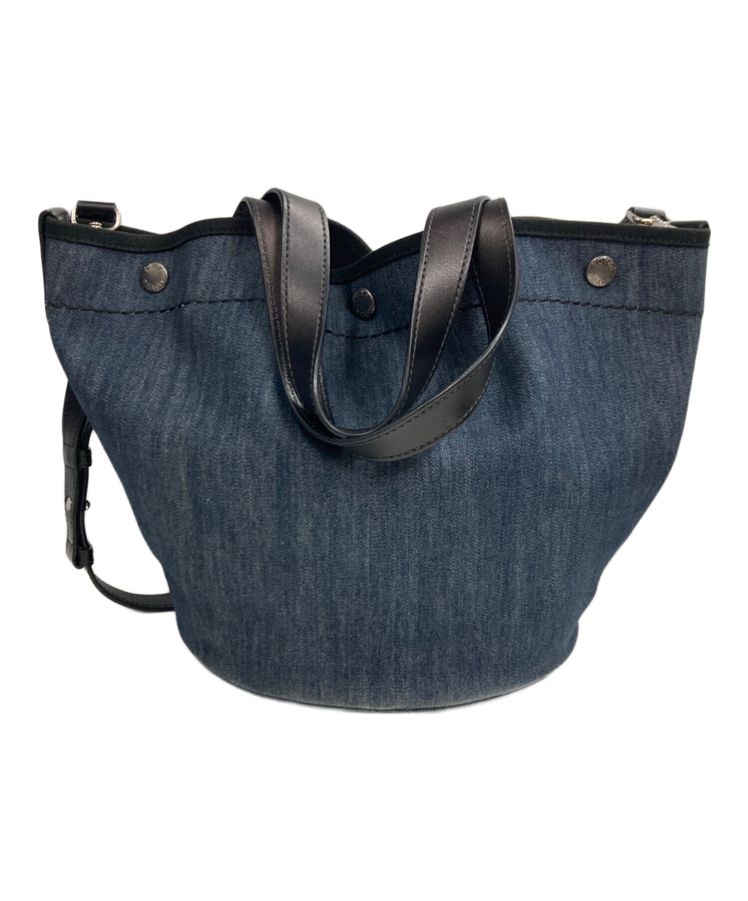 中古・古着通販】PRADA (プラダ) デニムバケツハンドバッグ ブルー