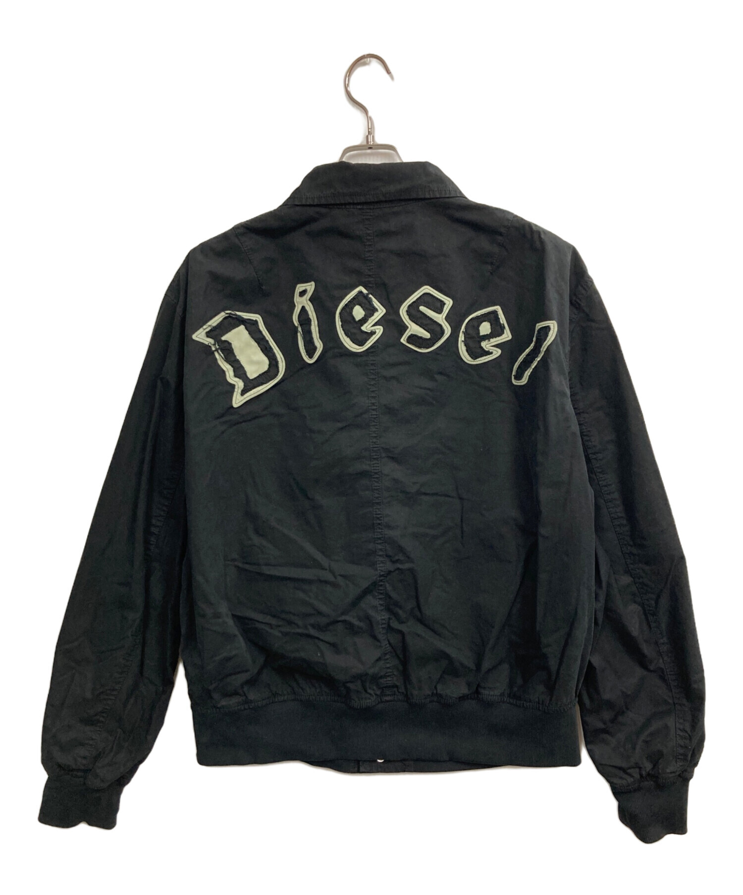 Diesel LAKER WOWトラッカージャケット ロゴ刺繍 紺 中古・古着通販】DIESEL (ディーゼル) LAKER WOW JACKET ブラック