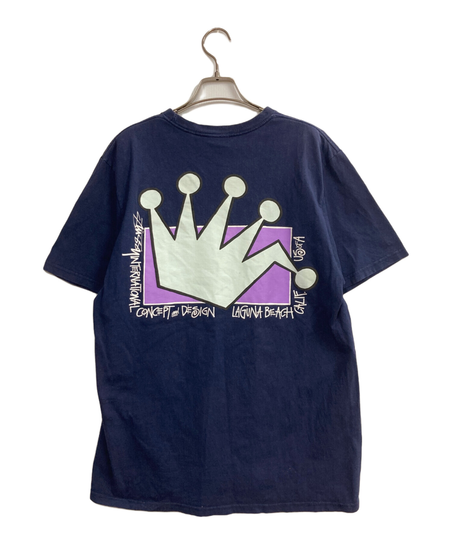 中古・古着通販】stussy (ステューシー) L.B.Crown Tee ネイビー
