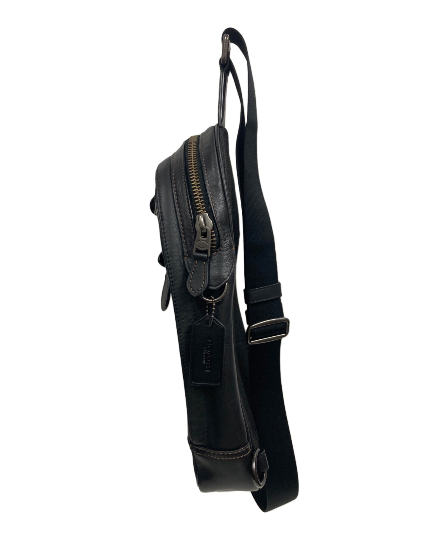 COACH ボディバッグ ダークブラウン/ブラック 中古・古着通販】COACH (コーチ) ボディバッグ ダークブラウン