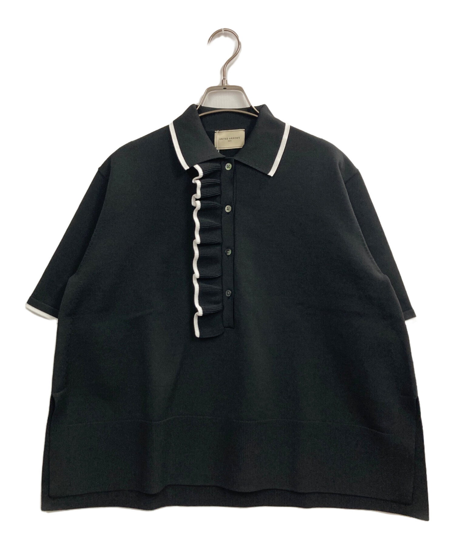 新品未使用品UNITED ARROWSミニマル フリルポロニット UNITED ARROWS ミニマル フリル ポロニット ユナイテッドアローズ