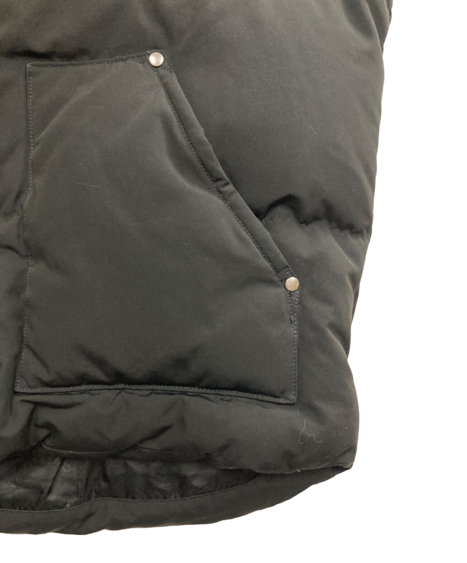 中古・古着通販】Schott (ショット) レザー切替ダウンベスト ブラック