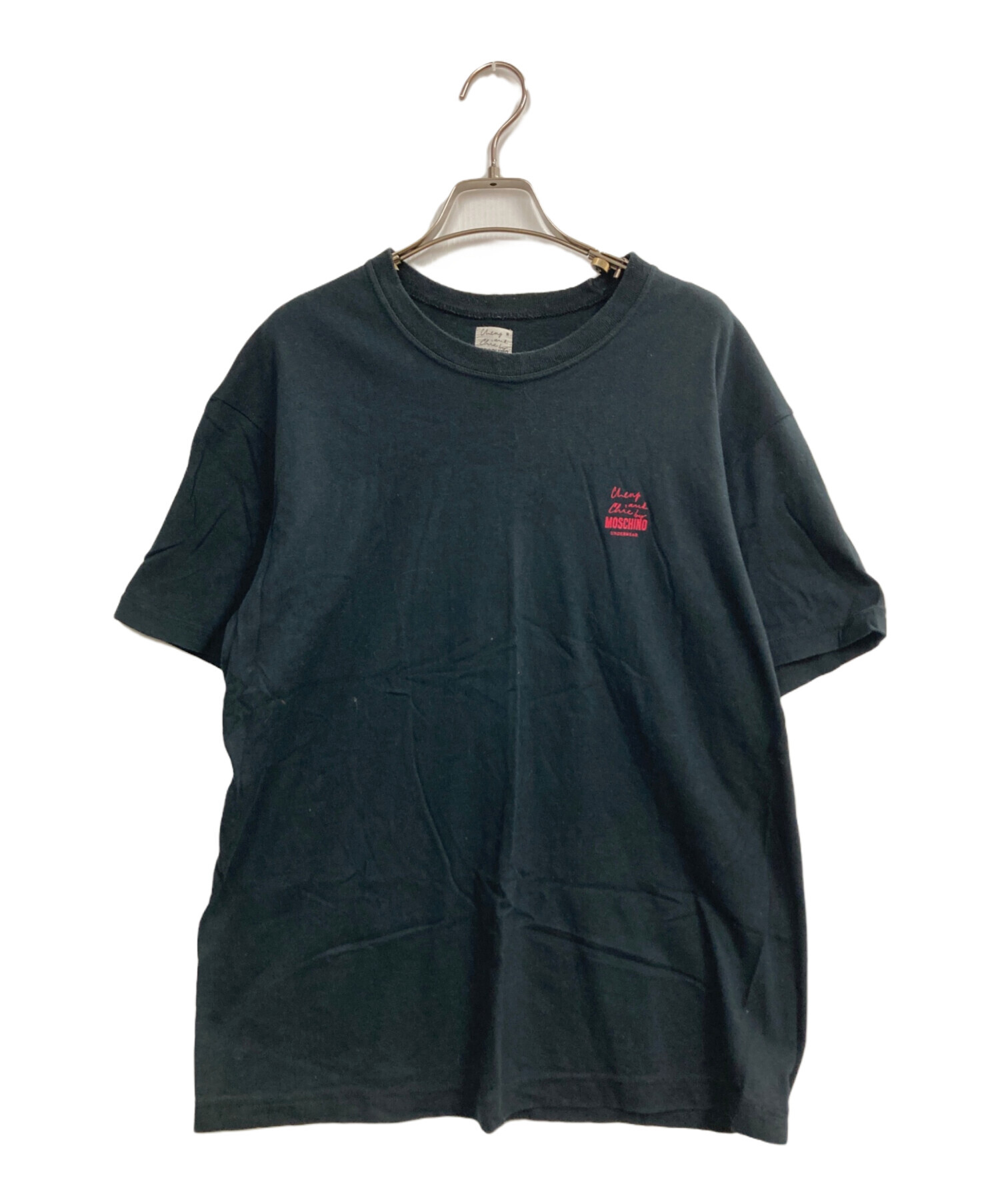中古・古着通販】MOSCHINO (モスキーノ) プリントTシャツ ブラック 