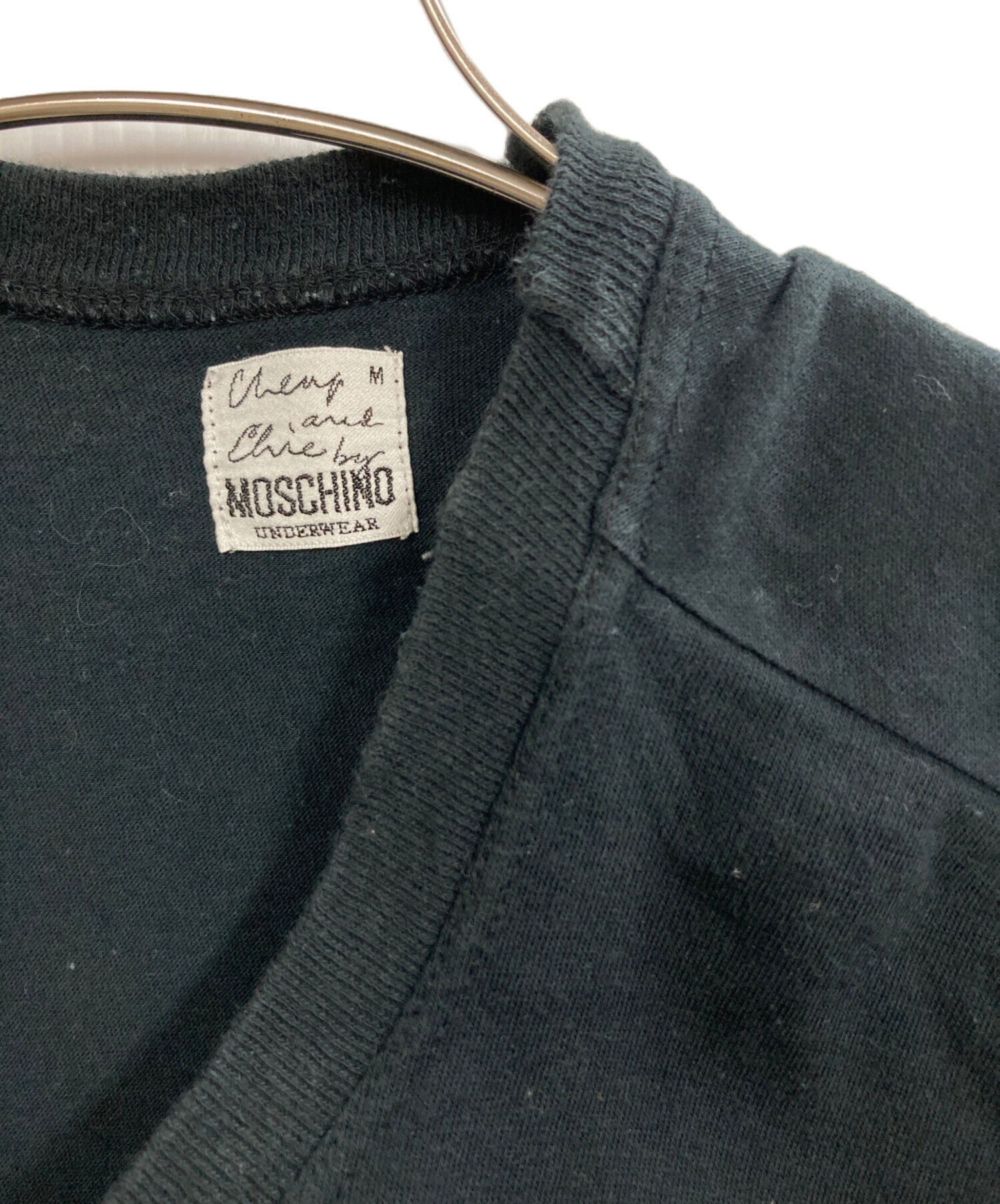 中古・古着通販】MOSCHINO (モスキーノ) プリントTシャツ ブラック 