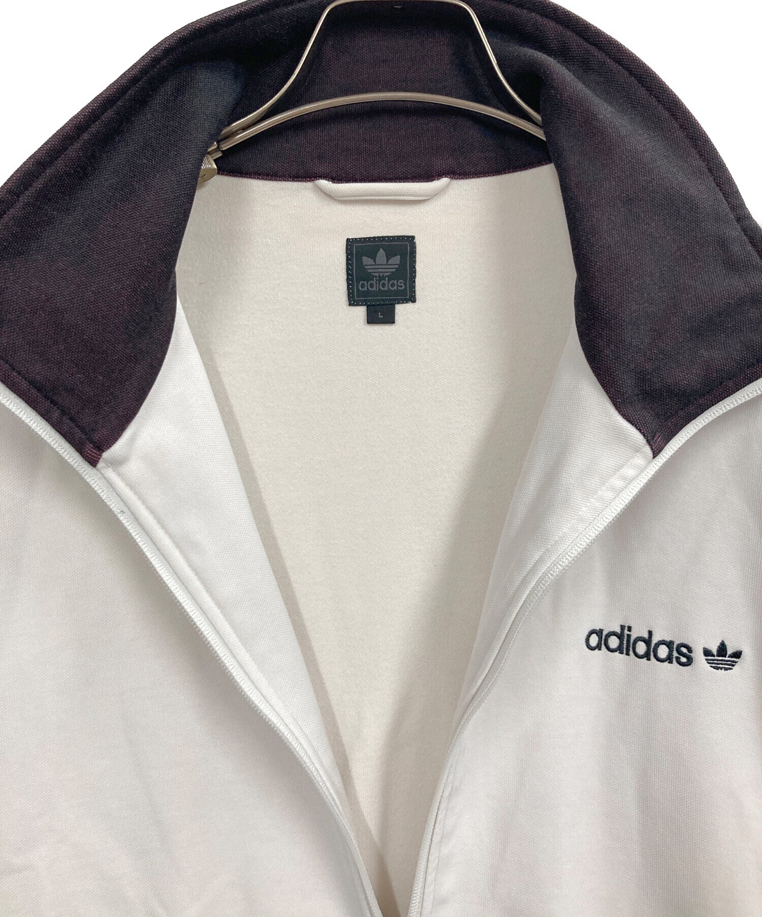 中古・古着通販】adidas (アディダス) トラックジャケット アイボリー 