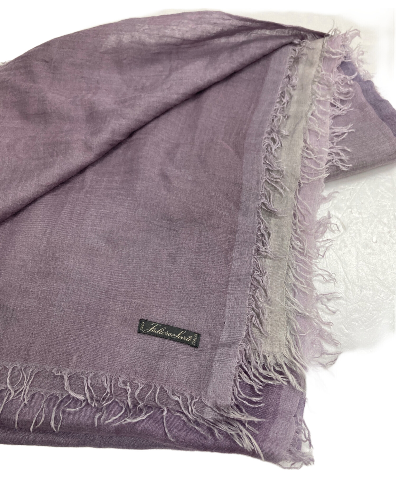 Faliero Sarti ファリエロサルティ チュール切替 ストール グレー レディース 古着 中古 USED ファリエロ・サルティ Faliero Sarti ストール ショール I17 0054