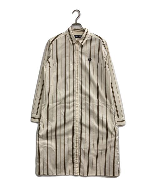 美品 FRED PERRY フレッドペリー 刺繍 ストライプシャツワンピース 中古・古着通販】FRED PERRY (フレッドペリー) ストライプシャツ