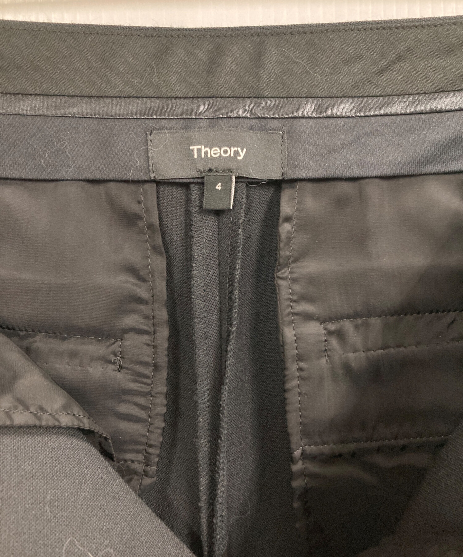 中古・古着通販】theory (セオリー) Wide Crop Pant ブラック サイズ:4 