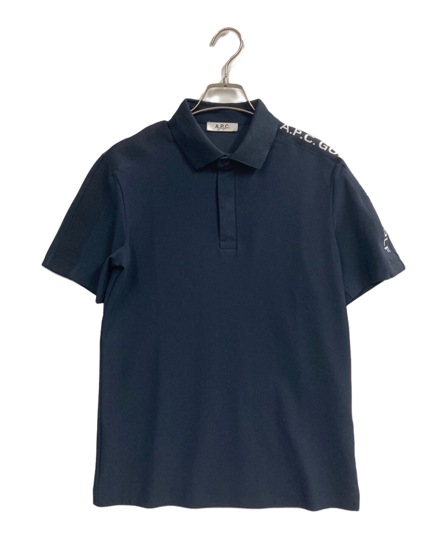A.P.C. ゴルフ ポロシャツ ネイビー/ホワイト 中古・古着通販】A.P.C. golf (アーペーセーゴルフ) ポロシャツ