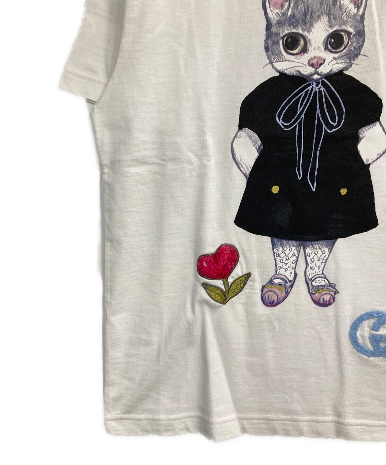 中古・古着通販】GUCCI (グッチ) コットンジャージーTシャツ ホワイト