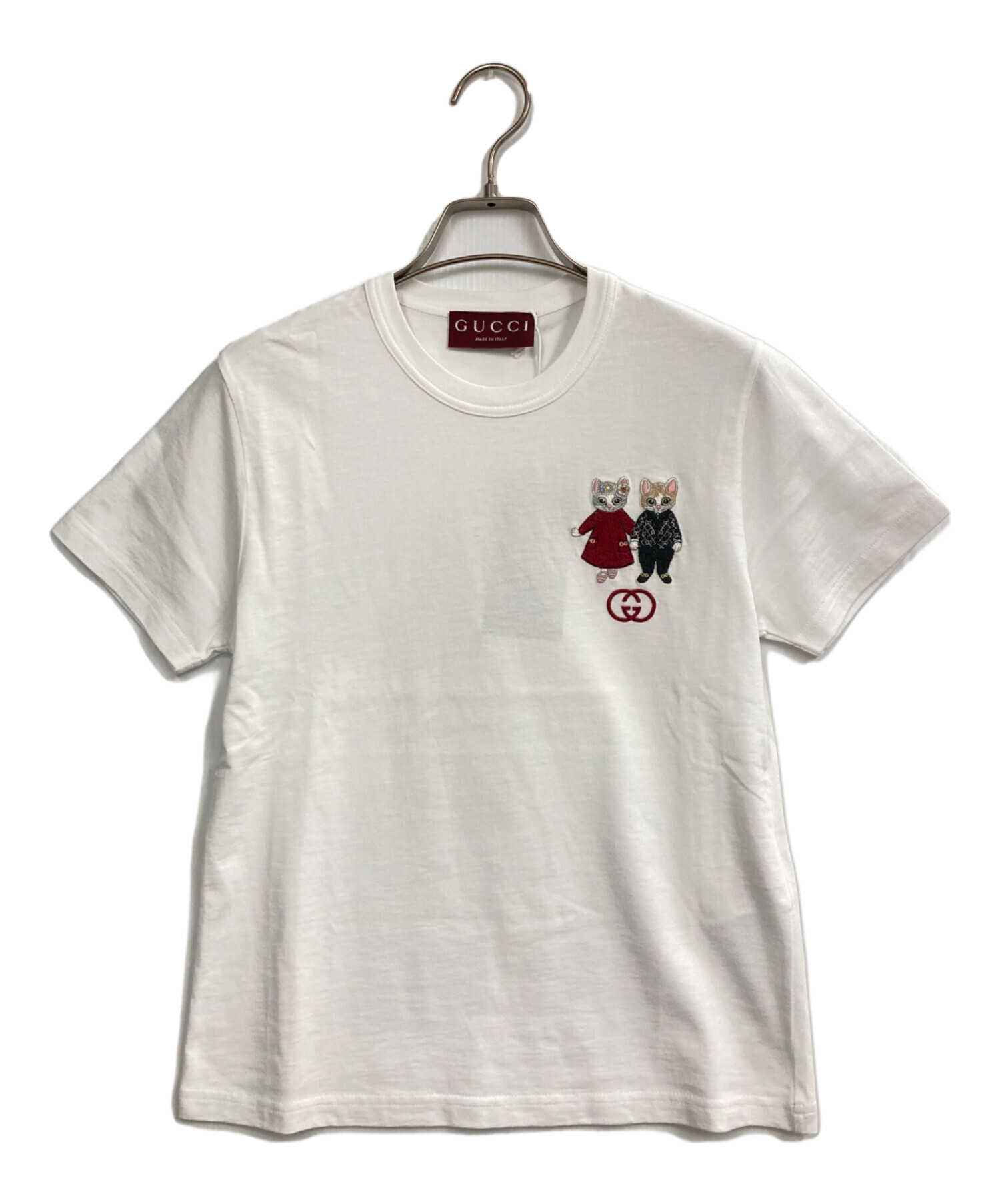 中古・古着通販】GUCCI (グッチ) 刺繍Tシャツ ホワイト サイズ:S 未