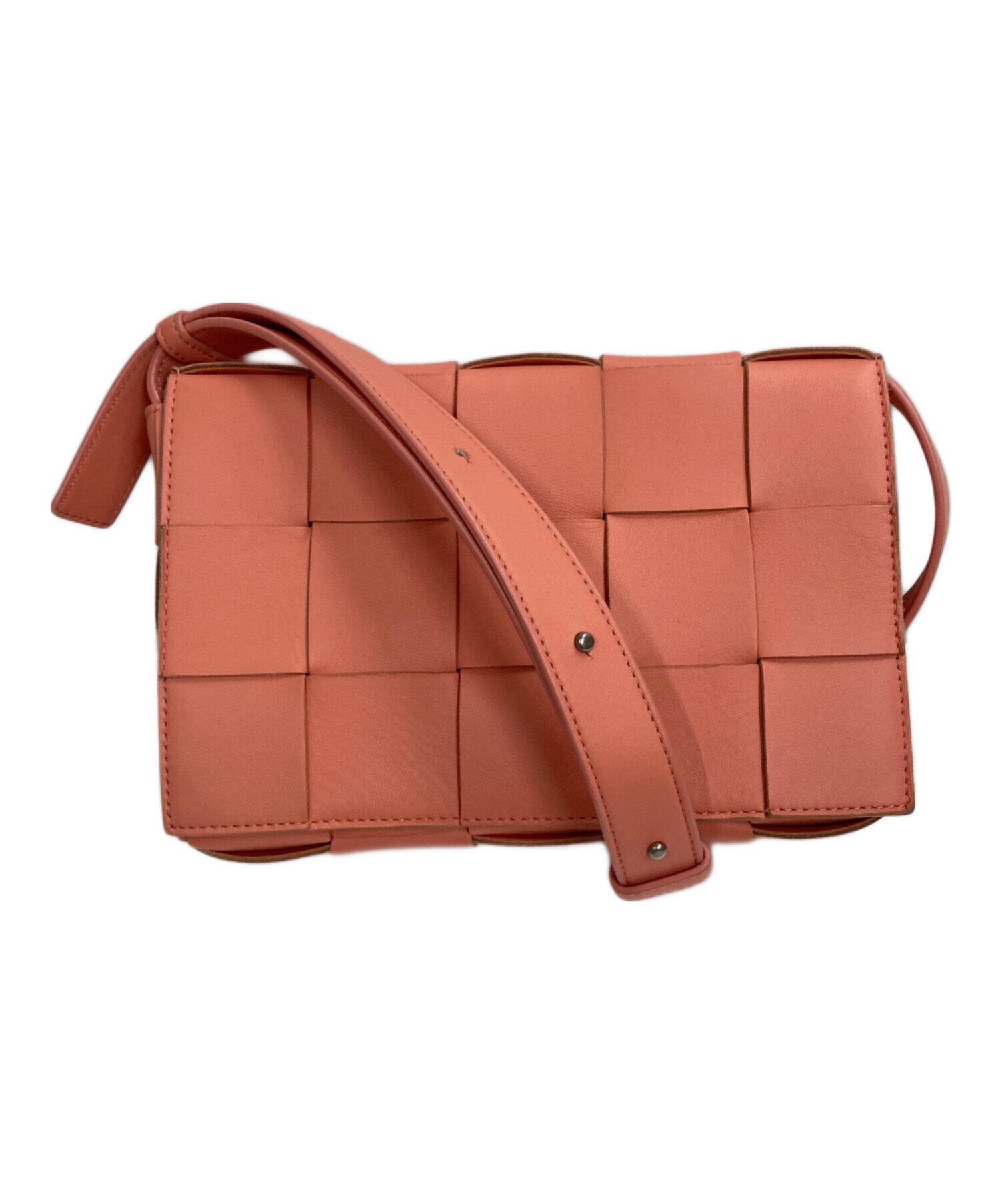 BOTTEGA VENETA ボッテガベネタ ショルダーバッグ  ピンク 【古着】【中古】【送料無料】 中古・古着通販】BOTTEGA VENETA (ボッテガベネタ) イントレチャート