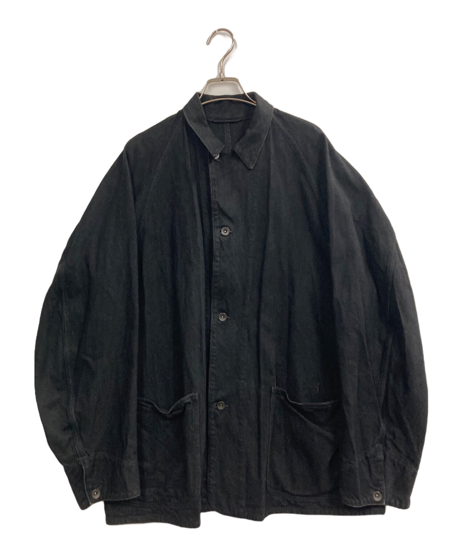 中古・古着通販】COMOLI (コモリ) デニム ワークジャケット ブラック 