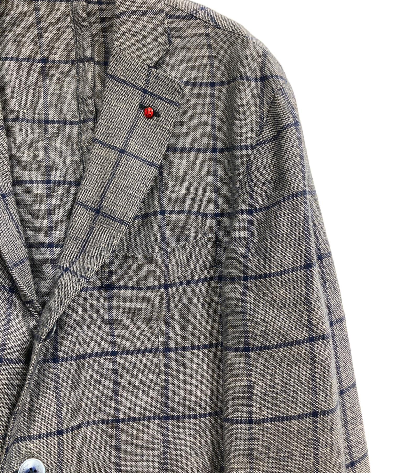 美品】 SHIPS シップス FUGATO シルク ウール ジャケット カラーネップ 