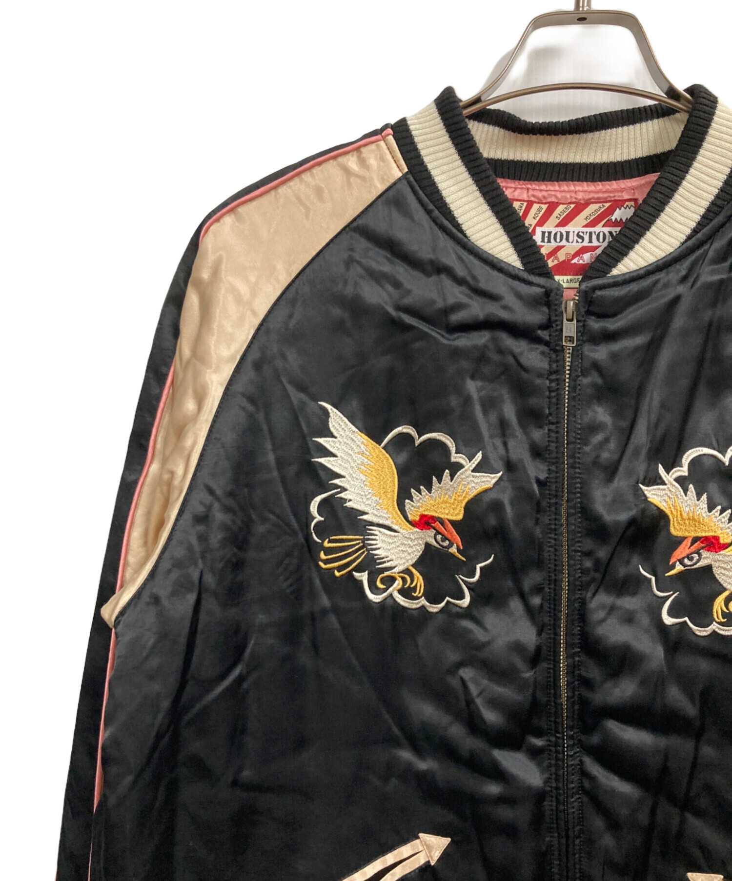 中古・古着通販】HOUSTON (ヒューストン) スカジャン ブラック×ピンク