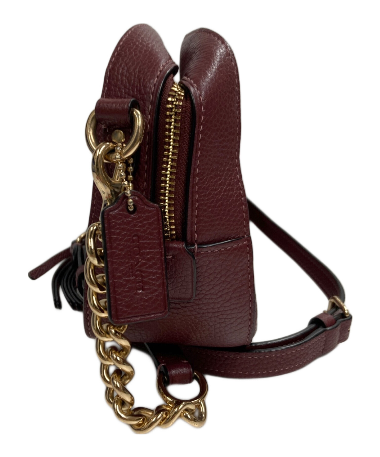 中古・古着通販】COACH (コーチ) カメラチェーンショルダーバッグ バー 