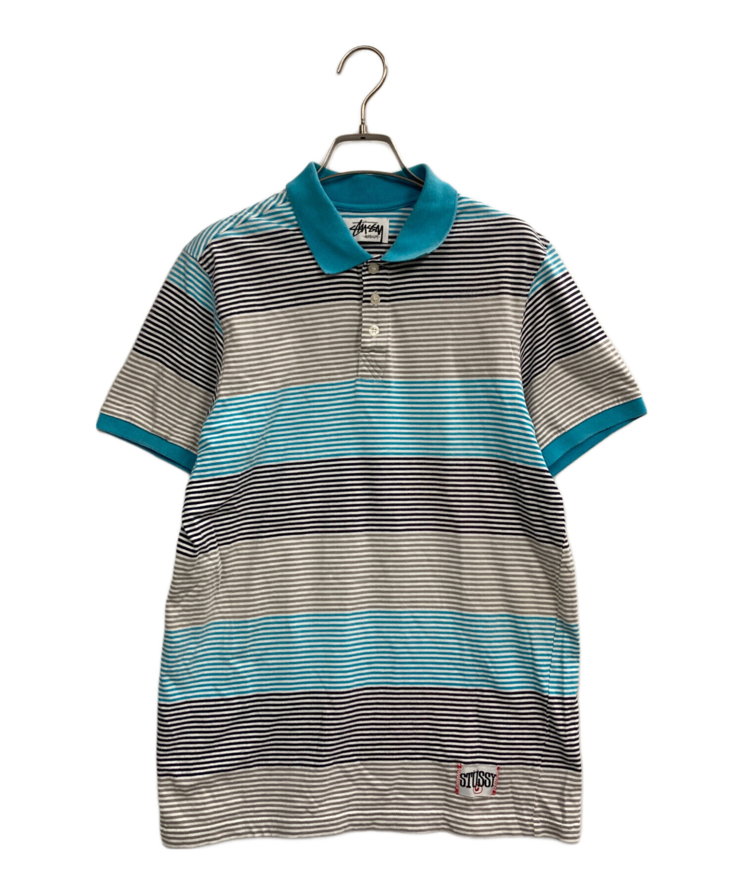 古着 STUSSY & THE HEARTBREAKERS ポロシャツ s 中古・古着通販】stussy (ステューシー) ポロシャツ スカイブルー